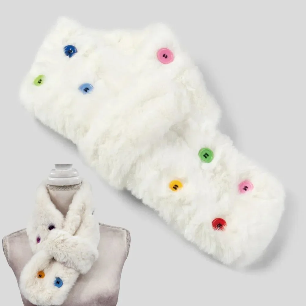 HALARA Cozy White Decorative Scarf NWT - Picture 1 of 8